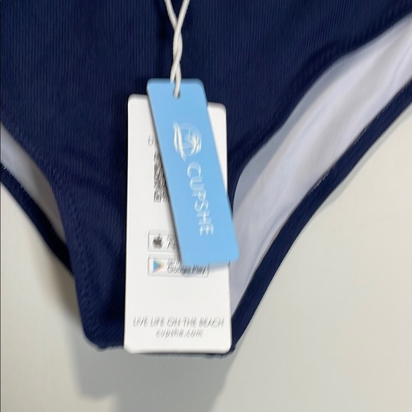 Cupshe Navy Blue Scalloped Bikini Bottom - Picture 4 of 8